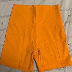 Aerie 4” Orange Biker Shorts - No Front Seam